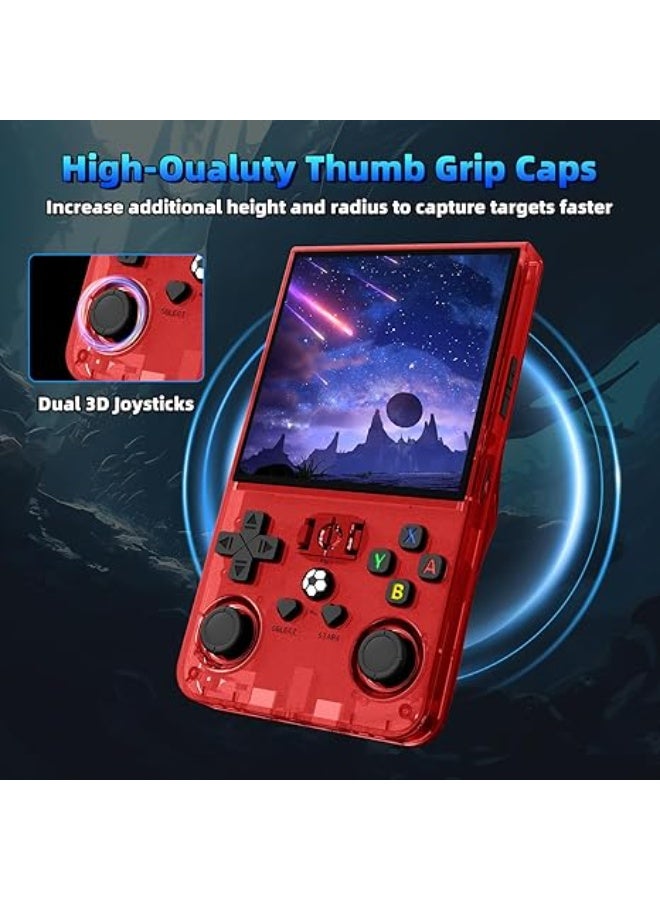 Wheels R36MAX Retro Handheld Game Console, 4.0 Inch IPS Screen Retro Gaming Console,Linux System, 4000mAh Battery Portable Pocket Mini Arcade, Built-in 64G, Red - Image 5